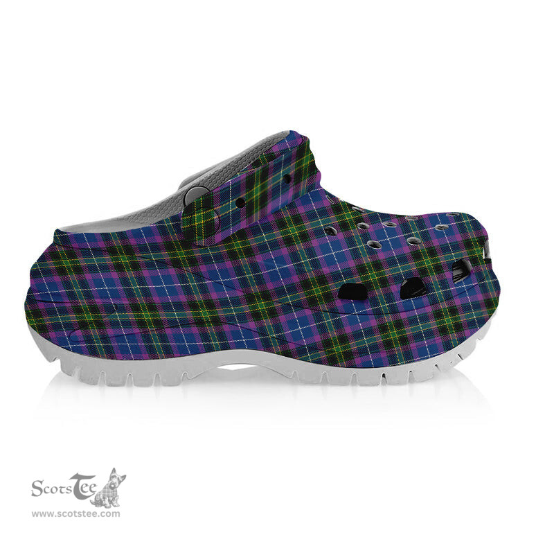 ScotsTee Shop Scottish Lang of Sherbrooke Modern Clan Women's Tartan Height Increasing Clogs