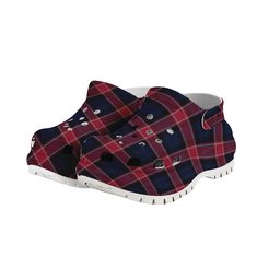 ScotsTee Shop Scottish Graham of Menteith Red Modern Women's Tartan Height Increasing Clogs