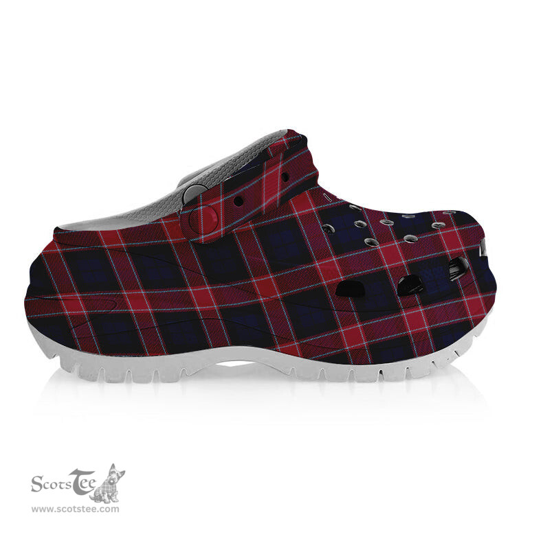 ScotsTee Shop Scottish Graham of Menteith Red Modern Women's Tartan Height Increasing Clogs