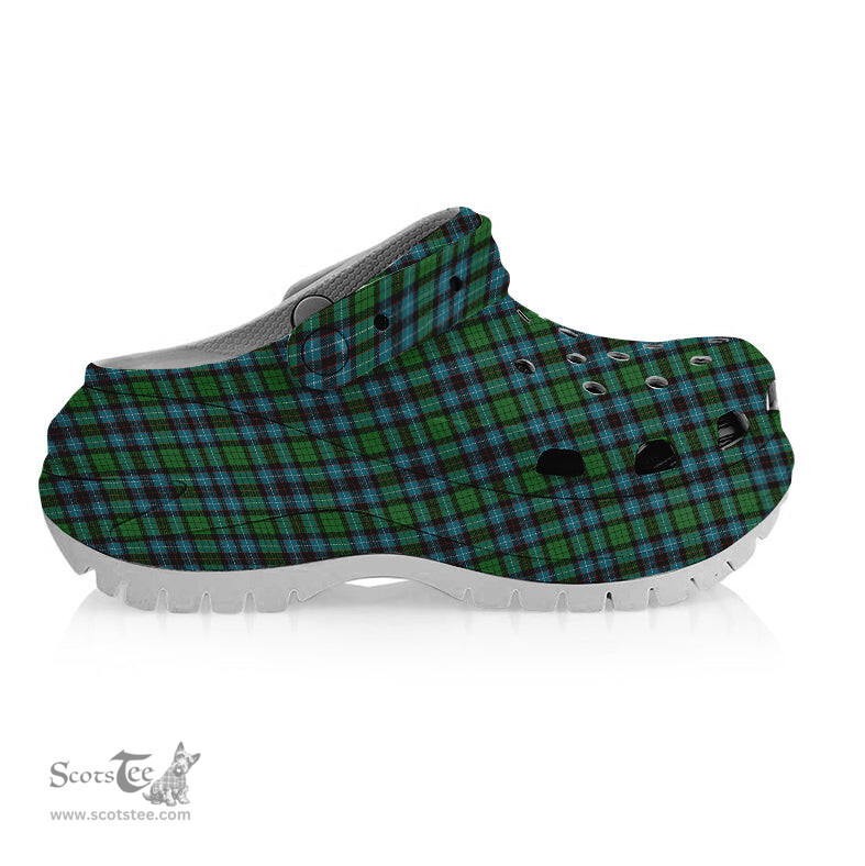ScotsTee Shop Scottish Hunter of Peebleshire Ancient Women's Tartan Height Increasing Clogs