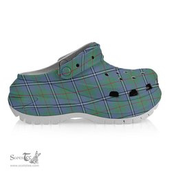 ScotsTee Shop Scottish Irvine of Glentulchan Ancient Women's Tartan Height Increasing Clogs