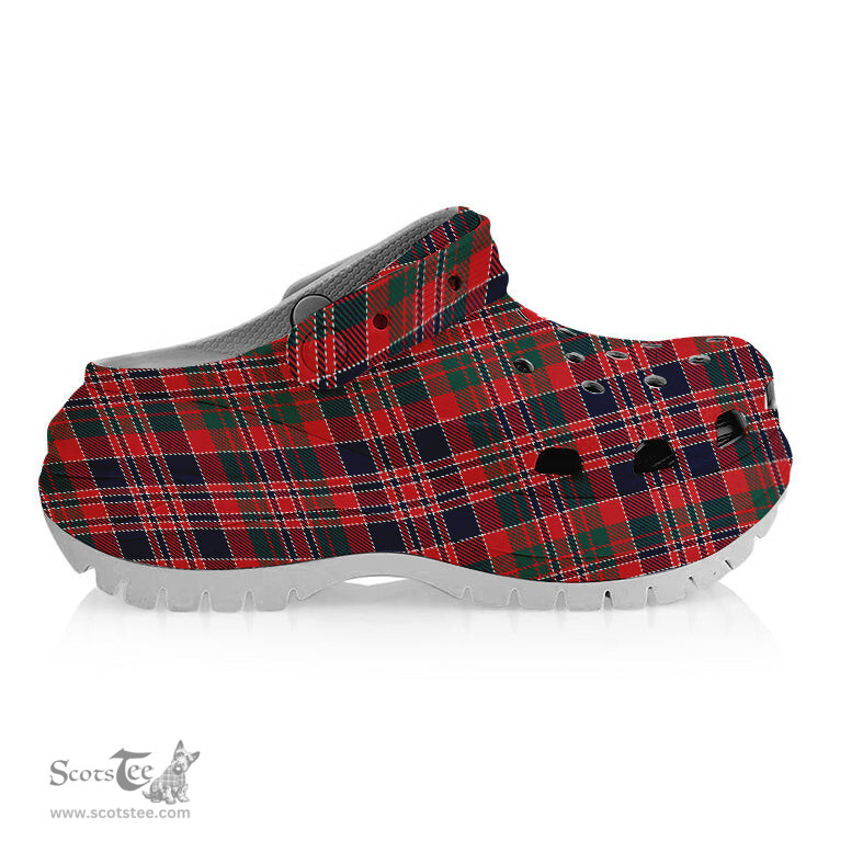 ScotsTee Shop Scottish MacDonald of Boisdale Modern Women's Tartan Height Increasing Clogs