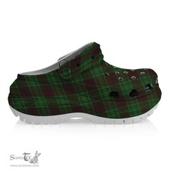 ScotsTee Shop Scottish MacAlister of Glenbarr Hunting Women's Tartan Height Increasing Clogs