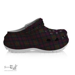 ScotsTee Shop Scottish MacDonald of Clanranald Women's Tartan Height Increasing Clogs