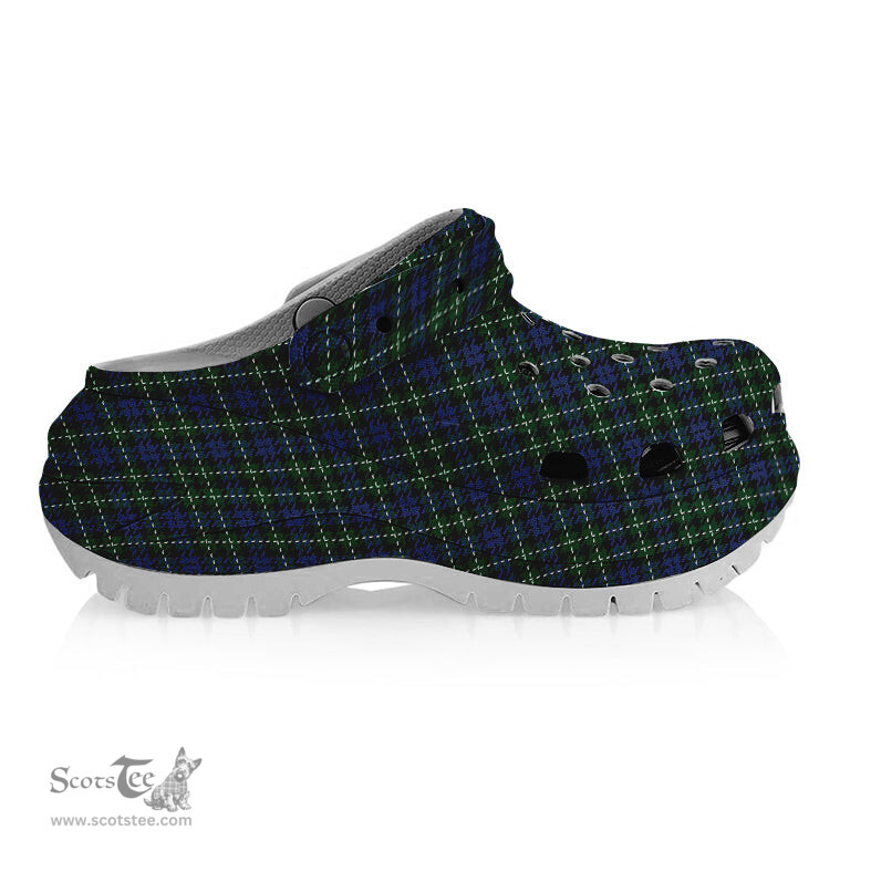 ScotsTee Shop Scottish Graham of Montrose 3 Women's Tartan Height Increasing Clogs