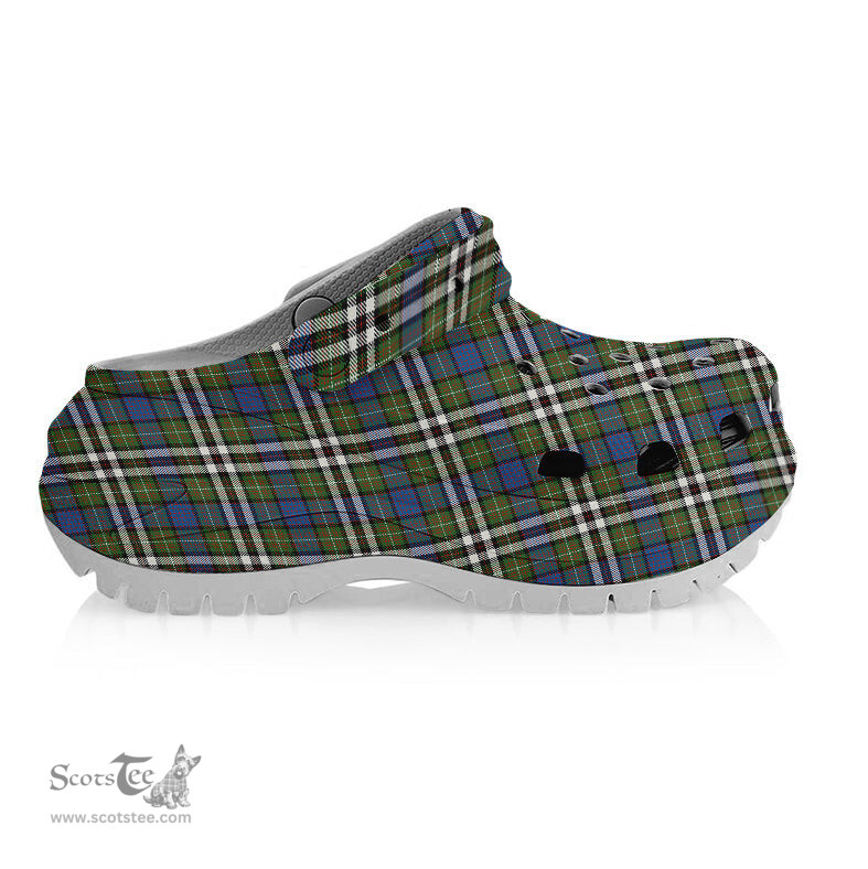 ScotsTee Shop Scottish MacDonell of Glengarry Dress Ancient Women's Tartan Height Increasing Clogs