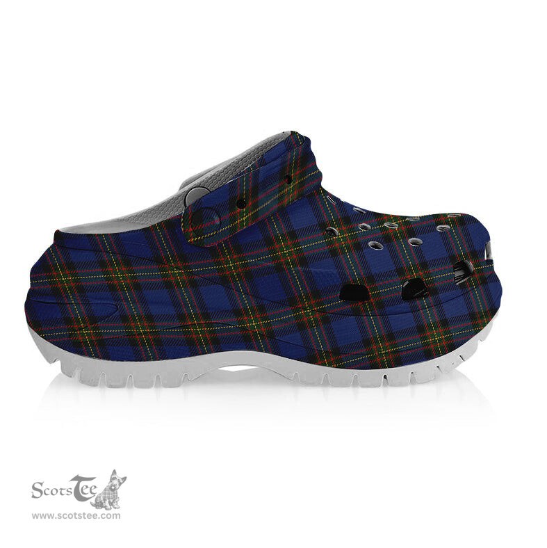 ScotsTee Shop Scottish MacLaurin of Brioch Women's Tartan Height Increasing Clogs