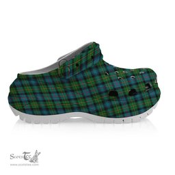 ScotsTee Shop Scottish MacLeod of Skye Ancient Women's Tartan Height Increasing Clogs