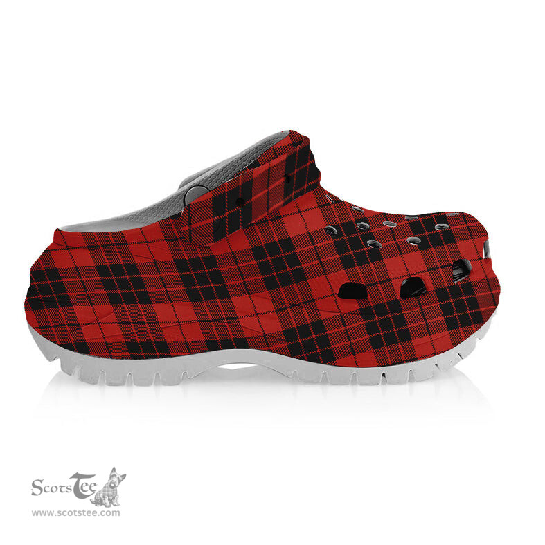 ScotsTee Shop Scottish MacLeod of Raasay Ancient Women's Tartan Height Increasing Clogs