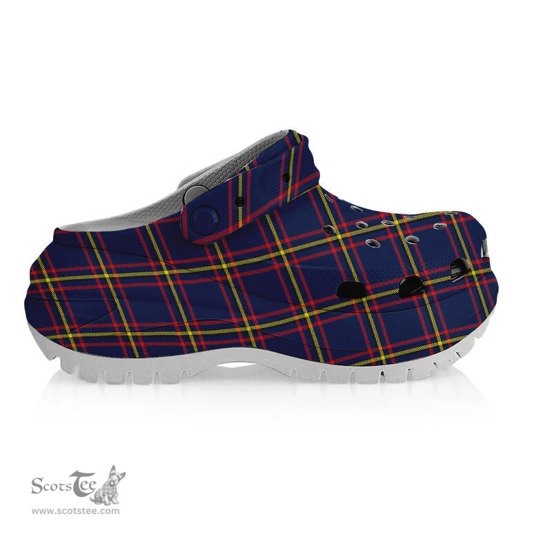 ScotsTee Shop Scottish MacLaine of Lochbuie Hunting Modern Women's Tartan Height Increasing Clogs