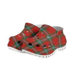 ScotsTee Shop Scottish MacLaine of Loch Buie Ancient Women's Tartan Height Increasing Clogs