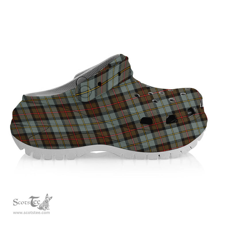 ScotsTee Shop Scottish MacLeod Of Harris Weathered Women's Tartan Height Increasing Clogs