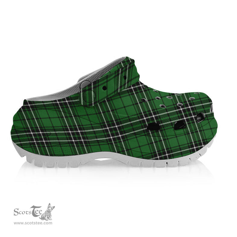 ScotsTee Shop Scottish MacLean of Duart Hunting Ancient Women's Tartan Height Increasing Clogs