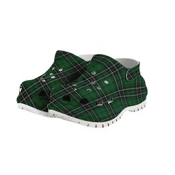 ScotsTee Shop Scottish MacLean of Duart Hunting Women's Tartan Height Increasing Clogs