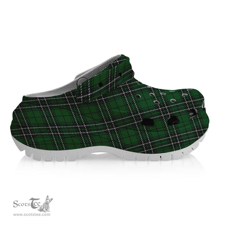 ScotsTee Shop Scottish MacLean of Duart Hunting Women's Tartan Height Increasing Clogs