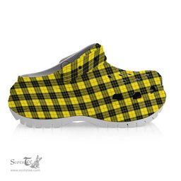 ScotsTee Shop Scottish MacLeod of Lewis Modern Women's Tartan Height Increasing Clogs