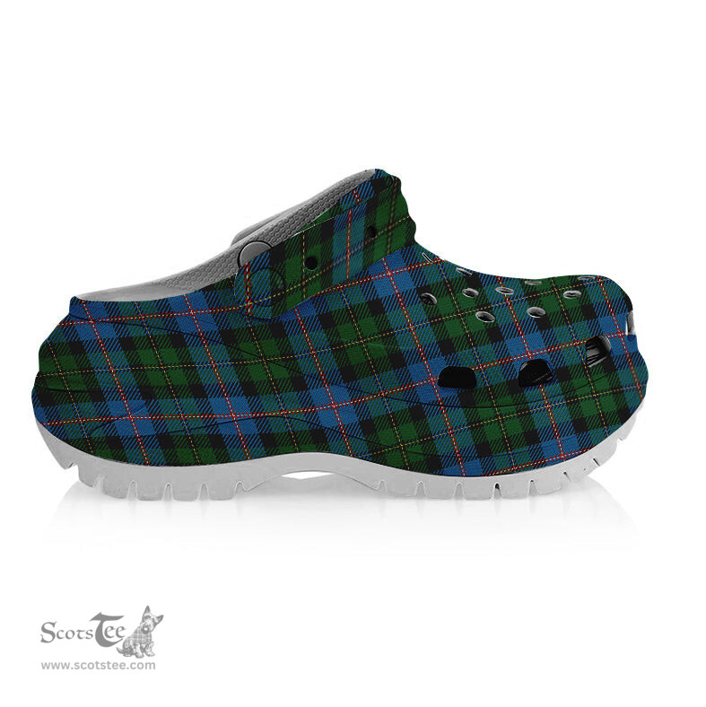 ScotsTee Shop Scottish MacNeil of Barra Chief Women's Tartan Height Increasing Clogs