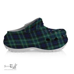 ScotsTee Shop Scottish MacNeill of Colonsay Modern Women's Tartan Height Increasing Clogs
