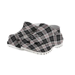 ScotsTee Shop Scottish MacPherson of Cluny Black and White Women's Tartan Height Increasing Clogs