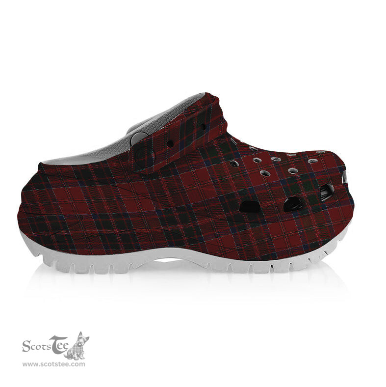 ScotsTee Shop Scottish McDonald of Glencoe Women's Tartan Height Increasing Clogs