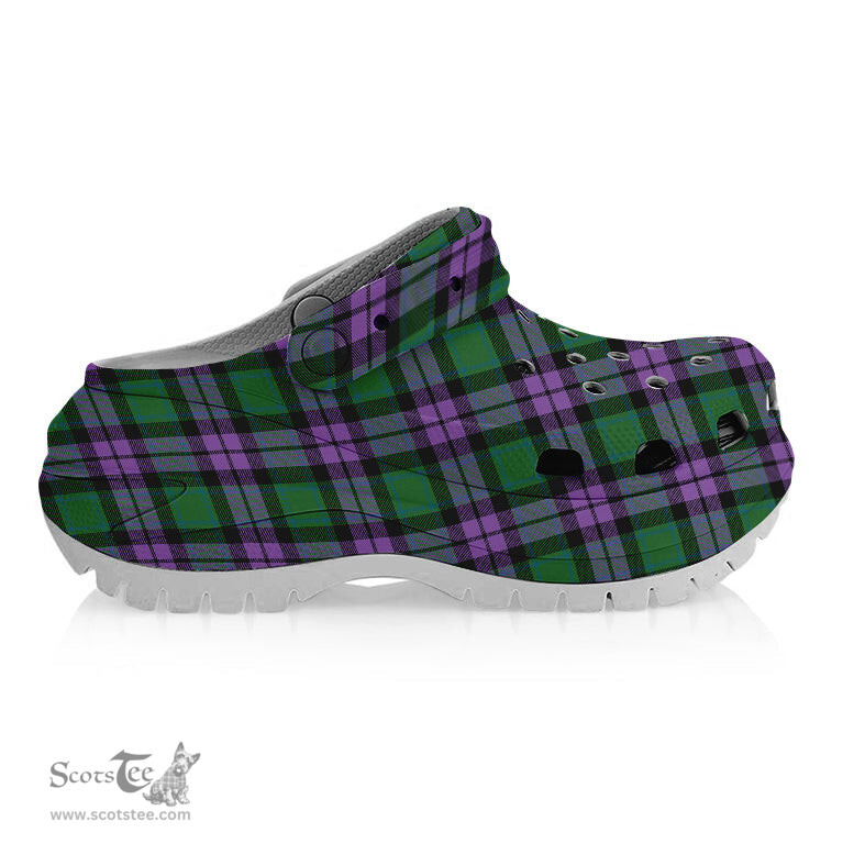 ScotsTee Shop Scottish McArthur of Milton Ancient Women's Tartan Height Increasing Clogs