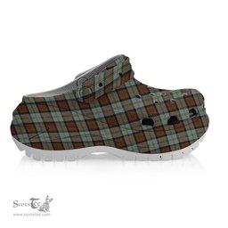 ScotsTee Shop Scottish McLeod of Harris Weathered Women's Tartan Height Increasing Clogs