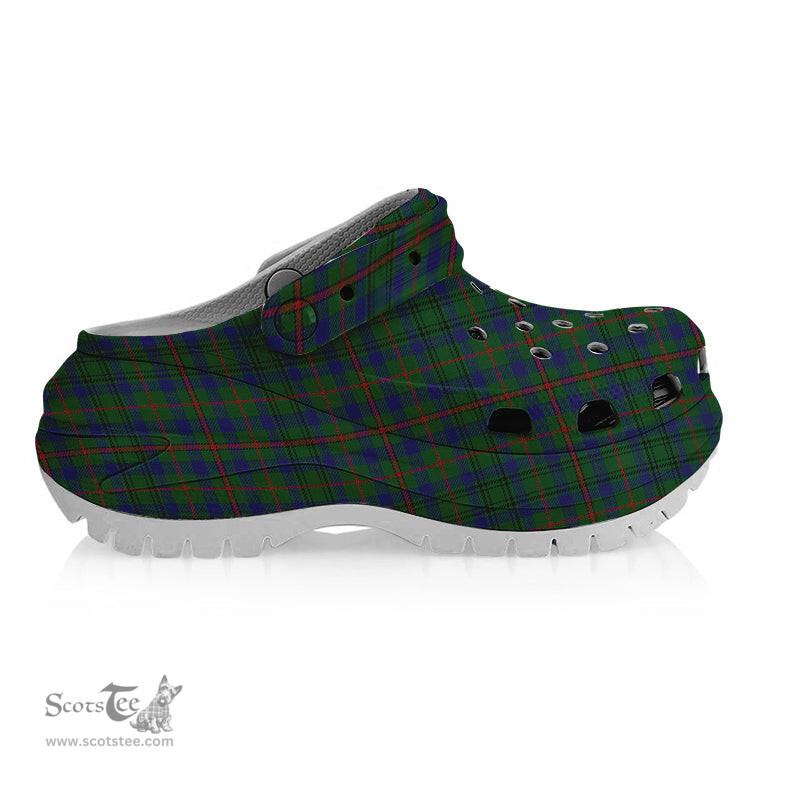 ScotsTee Shop Scottish Moncreiffe of Atholl Women's Tartan Height Increasing Clogs