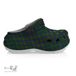 ScotsTee Shop Scottish Moncreiffe of Atholl Women's Tartan Height Increasing Clogs