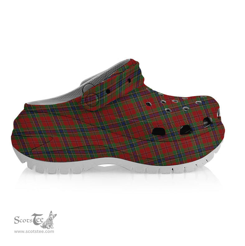 ScotsTee Shop Scottish McLean of Duart Women's Tartan Height Increasing Clogs