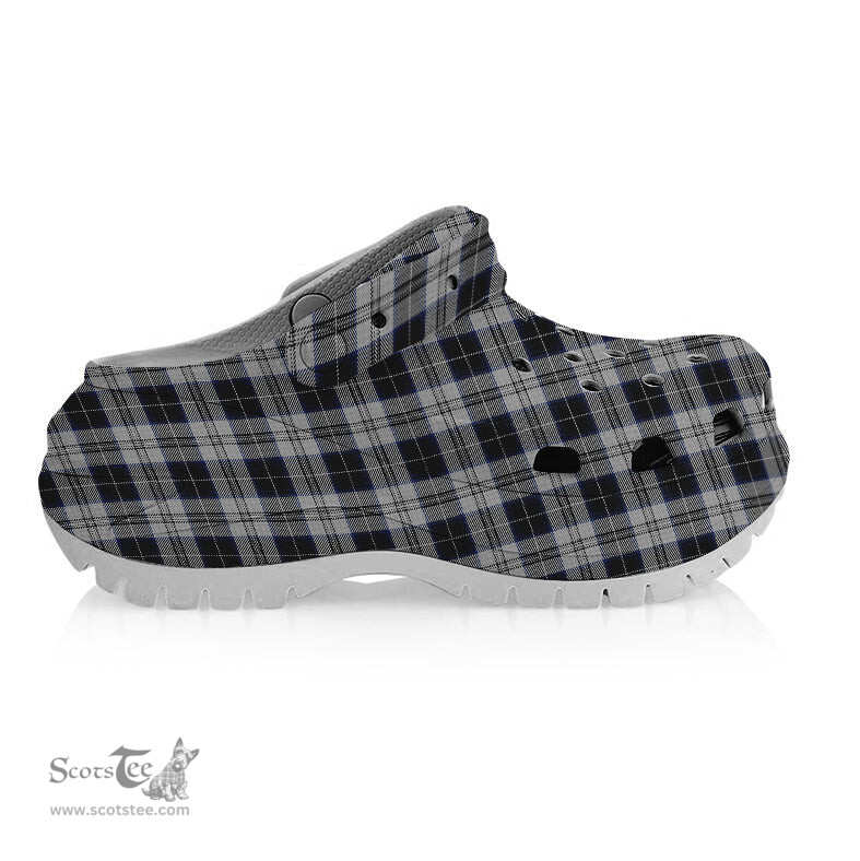 ScotsTee Shop Scottish Menzies Black Dress Women's Tartan Height Increasing Clogs