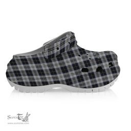 ScotsTee Shop Scottish Menzies Black Dress Women's Tartan Height Increasing Clogs