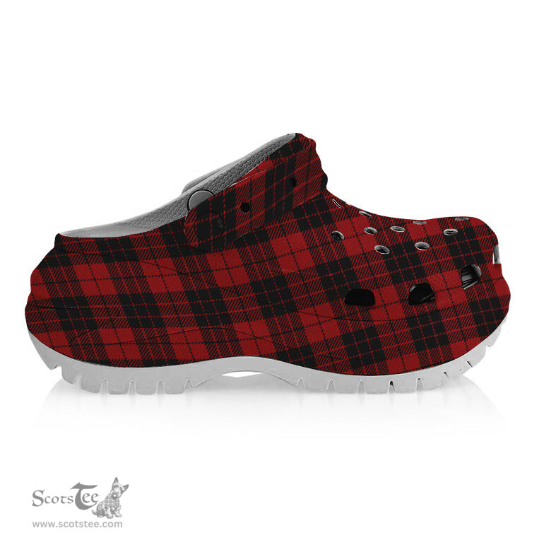 ScotsTee Shop Scottish McLeod of Raasay Women's Tartan Height Increasing Clogs