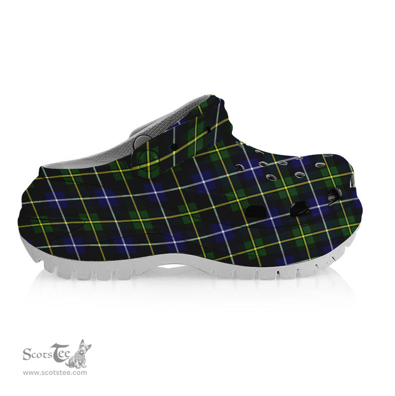 ScotsTee Shop Scottish McNeil of Barra Modern Women's Tartan Height Increasing Clogs