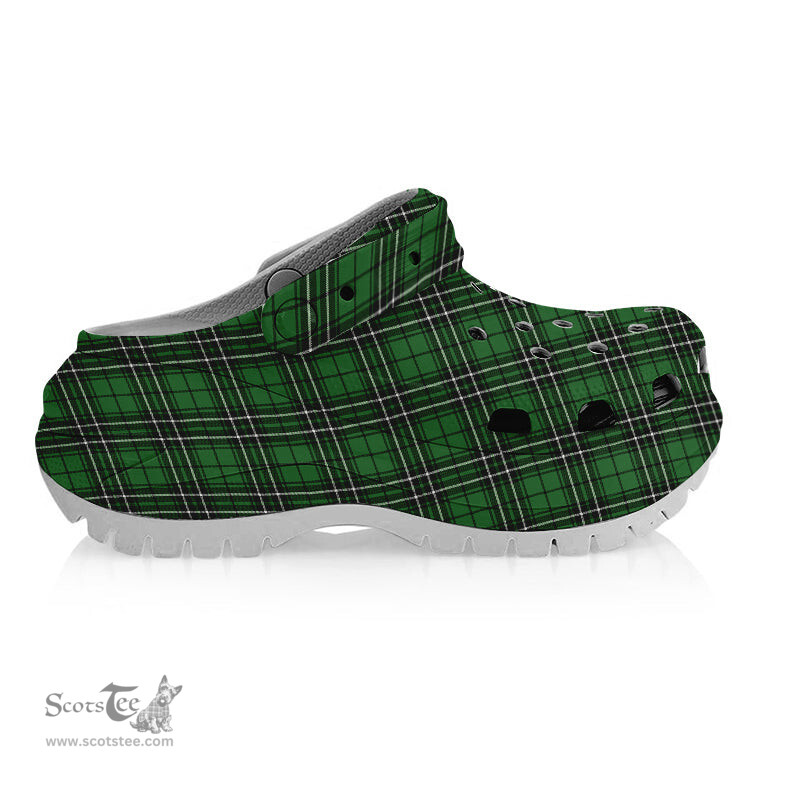 ScotsTee Shop Scottish McLean of Duart Hunting Ancient Women's Tartan Height Increasing Clogs
