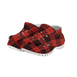 ScotsTee Shop Scottish McLeod of Raasay Ancient Women's Tartan Height Increasing Clogs