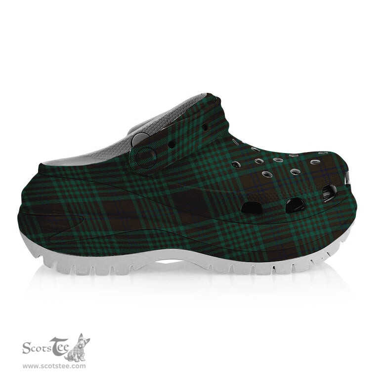ScotsTee Shop Scottish McGillivray Hunting Modern Women's Tartan Height Increasing Clogs