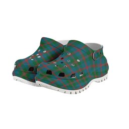 ScotsTee Shop Scottish Robertson of Struan Ancient Women's Tartan Height Increasing Clogs
