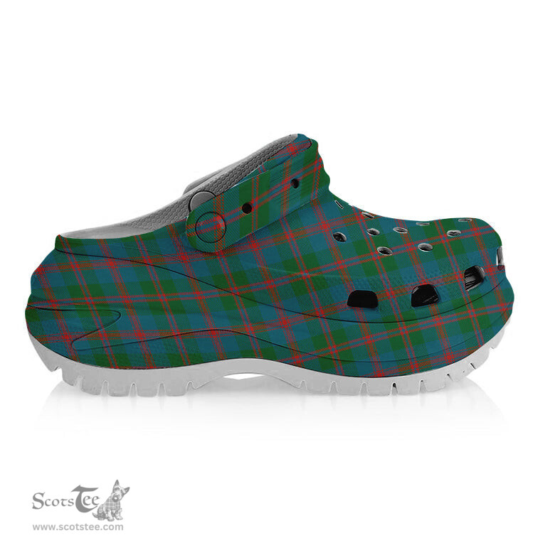 ScotsTee Shop Scottish Robertson of Struan Ancient Women's Tartan Height Increasing Clogs