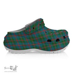 ScotsTee Shop Scottish Robertson of Struan Ancient Women's Tartan Height Increasing Clogs
