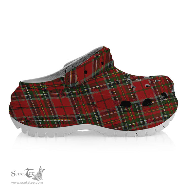 ScotsTee Shop Scottish Stewart of Galloway Women's Tartan Height Increasing Clogs