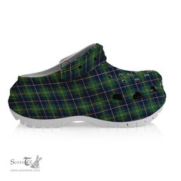 ScotsTee Shop Scottish Turnbull Hunting Modern Clan Women's Tartan Height Increasing Clogs