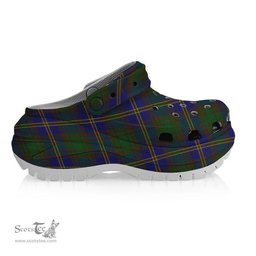 ScotsTee Shop Scottish Strange of Balkaskie Women's Tartan Height Increasing Clogs