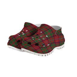 ScotsTee Shop Scottish Shaw of Tordarroch Red Dress Women's Tartan Height Increasing Clogs