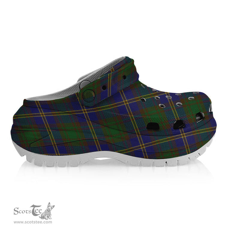 ScotsTee Shop Scottish Strang of Balkaskie Women's Tartan Height Increasing Clogs