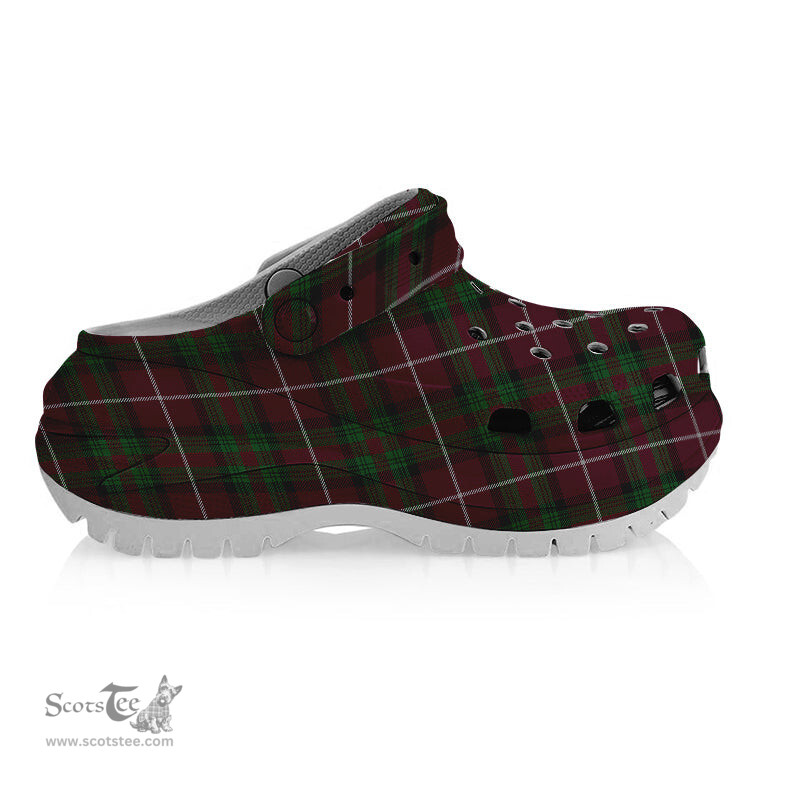 ScotsTee Shop Scottish Stewart of Bute Hunting Women's Tartan Height Increasing Clogs