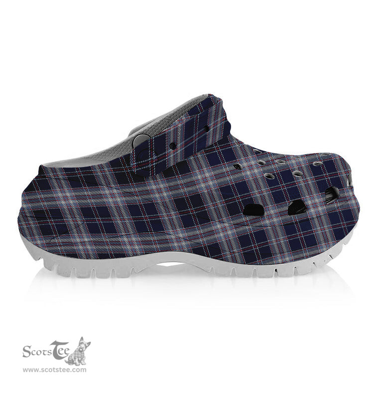 ScotsTee Shop Scottish Yokohama Takashimaya Blue Women's Tartan Height Increasing Clogs