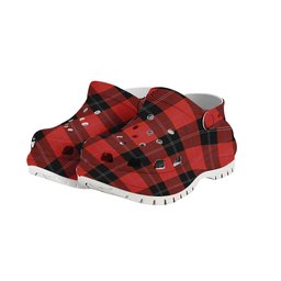 ScotsTee Shop Scottish Ramsay of Dalhousie (Ramsay Red) Ancient Women's Tartan Height Increasing Clogs