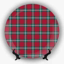 ScotsTee Shop Scottish MacLaine of Loch Buie Modern Ceramic Tartan Plate
