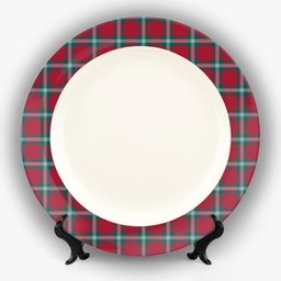 ScotsTee Shop Scottish MacLaine of Loch Buie Modern Ceramic Tartan Plate