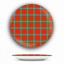 ScotsTee Shop Scottish MacLaine of Loch Buie Ancient Ceramic Tartan Plate